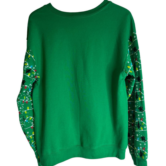 Buddy The Elf Smiling Is My Favorite Green Sweatshirt Will Ferrell Oversized - Picture 2 of 4